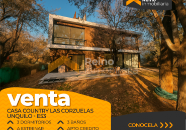 VENTA CASA COUNTRY LAS CORZUELAS A ESTRENAR - 3 DORM - 3 BAÑOS - APTO CREDITO